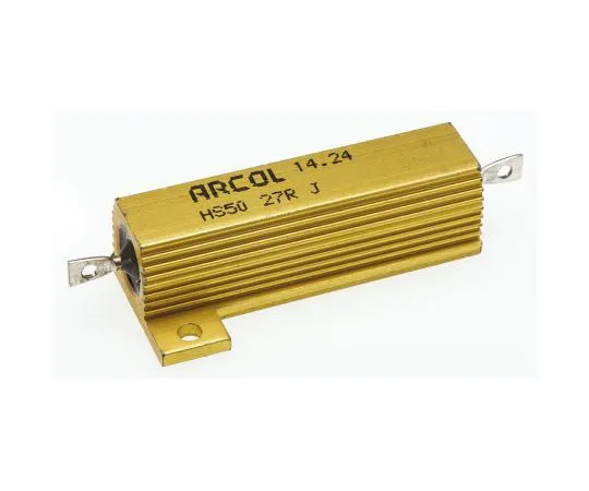 63-7349-59　Arcol HS50 Series Aluminium Ho***d Axial Wire Wound Panel Mount Resistor, 27Ω ±5% 50W　HS50 27R J