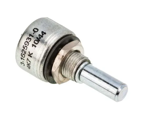 63-7349-81　TE Connectivity 1 Gang Rotary Cermet Potentiometer with a 6.35 mm Dia. Shaft, 4.7kΩ, ±10%, 2W, Linear 404802692037　404802692037