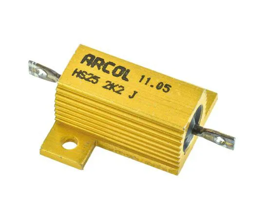 63-7348-92　Arcol HS25 Series Aluminium Ho***d Axial Wire Wound Panel Mount Resistor, 2.2kΩ ±5% 25W　HS25 2K2 J