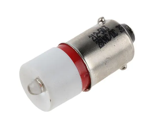 63-6588-25　LED Reflector Bulb, BA9s, Red, Single Chip, 10mm dia., 28V dc　212-503