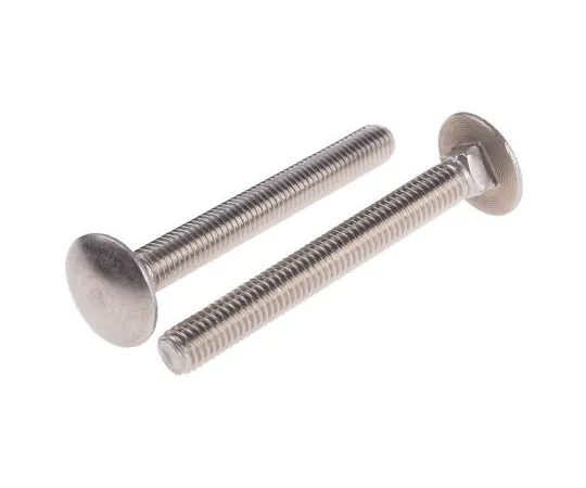 63-6833-63　Plain Stainless Steel Coach Bolt, M8 x 70mm　122-4431