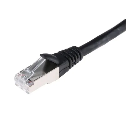 63-6702-68　RS PRO Black Cat6 Cable, F/UTP, Male RJ45/Male RJ45, Terminated, 3m　556-358