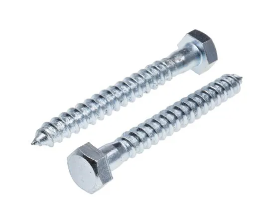 63-6732-99　RS PRO Hex Coach Screw, Steel Bright Zinc Plated, 12mm x 100mm　825-180
