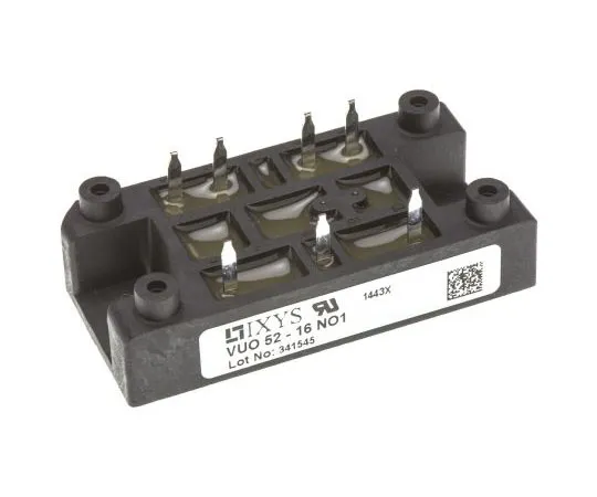 63-7352-07　IXYS VUO52-16NO1, 3-phase Bridge Rectifier Module, 55A 1600V, 5-Pin V1-A-Pack　VUO52-16NO1