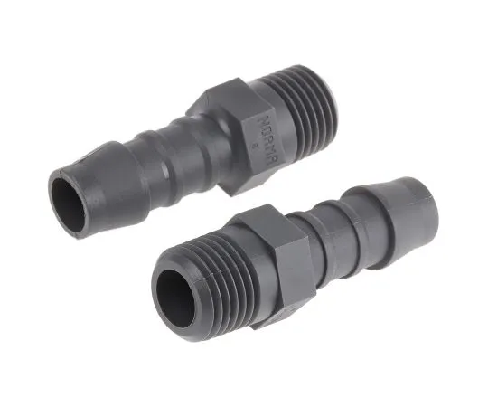 63-6729-32　Straight Male Hose Coupling 1/4in, 1/4 in BSP Male, Nylon　795-174