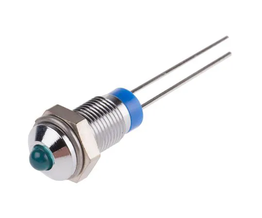 63-6585-26　RS PRO Blue Indicator, 2 V dc, 6mm Mounting Hole Size, Lead Pins Termination　208-582
