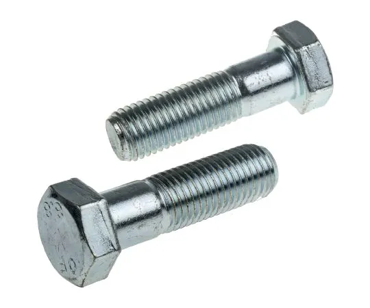 63-6612-33　Clear Passivated, Zinc Steel Hex Bolt, M20 x 70mm　279-981