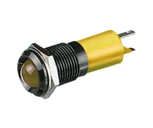63-6586-63　RS PRO Yellow Indicator, 12 V dc, 14mm Mounting Hole Size, Solder Tab Termination, IP67　210-478