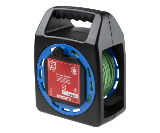 63-6984-34　RS PRO Green Test Lead Extension Reel, 50m Cable Length　125-3742