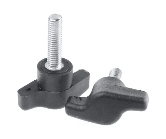 63-6666-85　RS PRO Black Wing Clamping Knob, M8　478-545