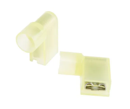 63-6977-65　RS PRO Insulated Crimp Flag Terminal, 4mm² to 6mm², 12AWG to 10AWG, Yellow　125-1951