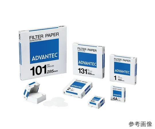 64-1174-84　Qualitative Filter Paper No. 131 125mm C-25, 100 pcs/pack, Center Hole, Vacant Type　132125