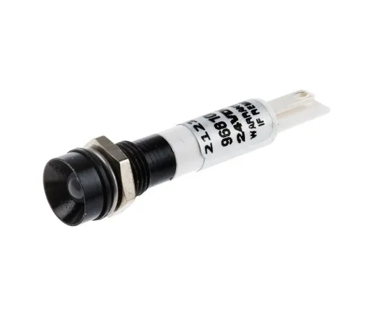 63-6587-93　RS PRO White Indicator, 24 V ac/dc, 8mm Mounting Hole Size, Solder Tab Termination, IP67　212-187