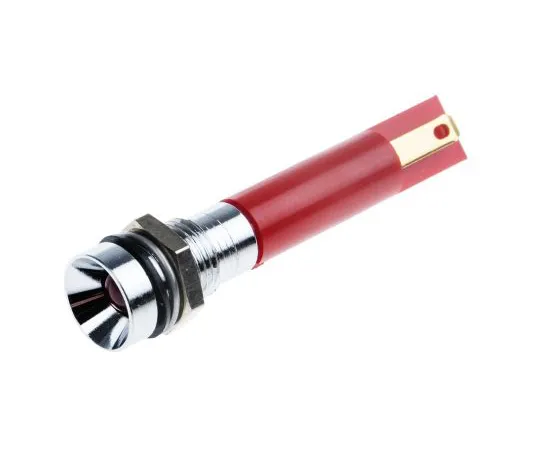 63-6582-68　RS PRO Red Indicator, 12 V, 8mm Mounting Hole Size, Solder Tab Termination, IP67　205-628