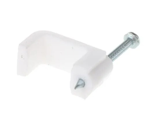 63-6599-73　RS PRO Cable Clip White Nail PE Rectangular Cable Clip　233-590