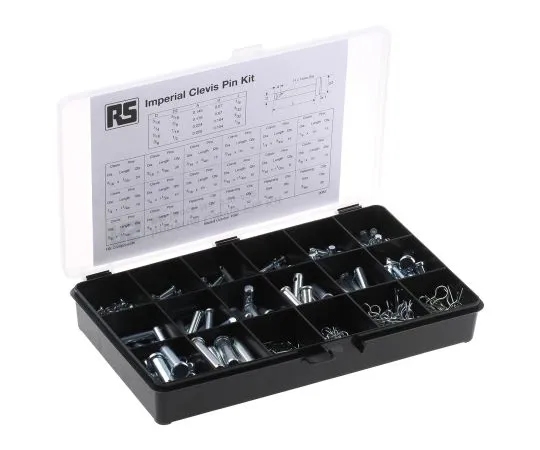 63-6611-97　352 piece Bright Zinc Plated Steel Imperial Clevis Pin Kit　279-492