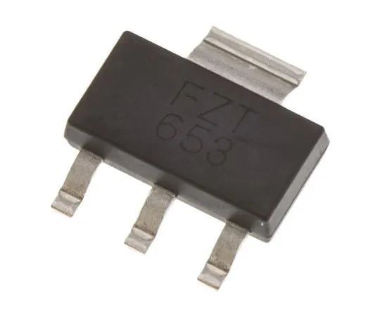 63-7353-39　Diodes Inc FZT653TA NPN Transistor, 2 A, 100 V, 3 + Tab-Pin SOT-223　FZT653TA