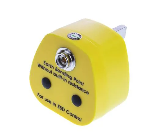 63-6627-85　RS PRO ESD Earth Bonding Plug With 10 mm Stud　392-157
