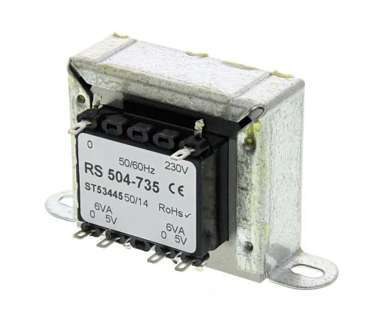 63-6680-77　RS PRO 12VA 2 Output Chassis Mounting Transformer, 5V ac　504-735