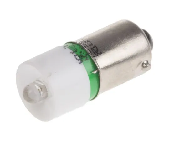 63-6584-34　LED Reflector Bulb, BA9s, Green, Single Chip, 10mm dia., 6V ac/dc　207-545