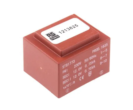 63-6789-43　2 x 12V ac 2 Output PCB Mount PCB Transformer, 1.5VA　121-3825