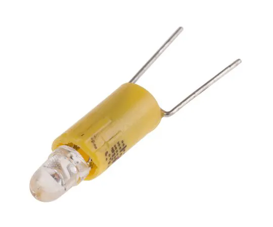 63-6586-98　LED Reflector Bulb, bi-pin, Yellow, Single Chip, 3 mm Lamp, 4.25mm dia., 24V ac/dc　210-838