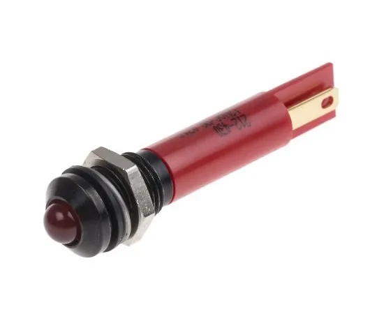 63-6588-19　RS PRO Red Indicator, 12 V, 8mm Mounting Hole Size, Solder Tab Termination, IP67　212-430