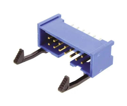 63-6654-77　Header-amplifier latches for connecting boards 14 poles 2.54 mm 2 rows straight　2-1761606-5