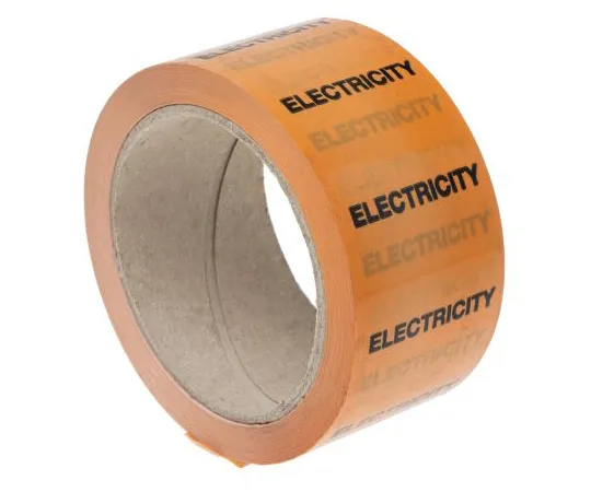 63-6720-05　RS PRO Orange PP, Vinyl Pipe Marking Tape, text Electricity, Dim. W 50mm x L 33m　711-435