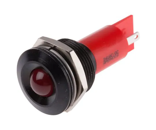 63-6585-24　RS PRO Red Indicator, 24 V ac/dc, 19mm Mounting Hole Size, Solder Tab Termination, IP67　208-532