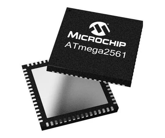 63-7015-53　Microchip Technology ATMEGA2561V-8MU, 8bit AVR Microcontroller, 8MHz, 256 kB Flash, 64-Pin MLF　ATMEGA2561V-8MU