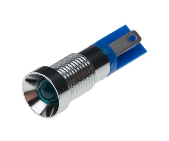 63-6583-01　RS PRO Blue Indicator, 2 V dc, 8mm Mounting Hole Size, Solder Tab Termination　206-104