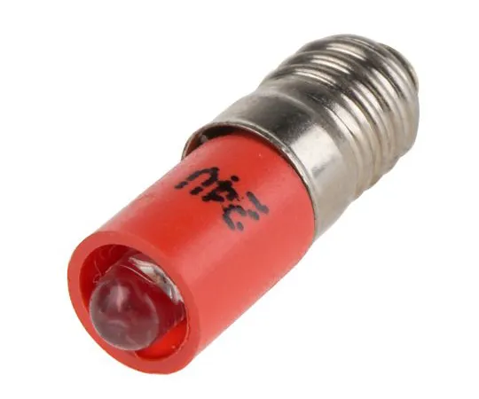 63-6587-11　LED Reflector Bulb, E5, Red, Multichip, 6mm dia., 24V dc　211-027