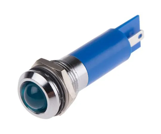 63-6585-33　RS PRO Blue Indicator, 12 V, 12mm Mounting Hole Size, Solder Tab Termination, IP67　208-734