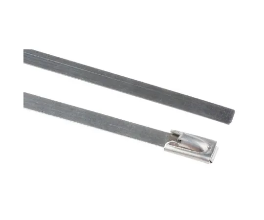 63-6895-26　RS PRO Steel Cable Tie Stainless Steel Roller Ball, 125mm x 4.6 mm　123-5036