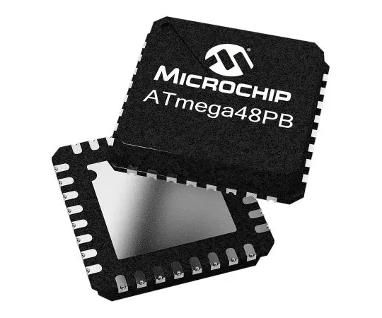 63-7022-07　Microchip Technology ATMEGA48-20MU, 8bit AVR Microcontroller, 20MHz, 4 kB Flash, 32-Pin QFN/MLF　ATMEGA48-20MU