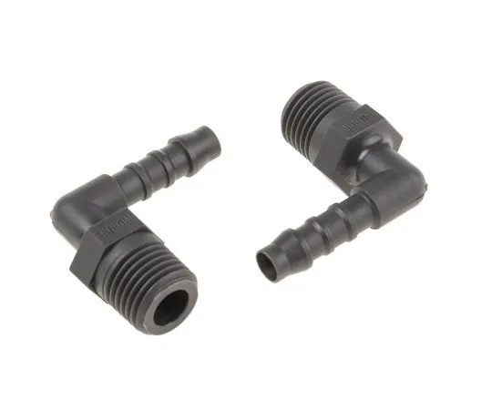 63-6729-37　Elbow Male Hose Coupling 1/4in, 1/4 in BSP Male, Nylon　795-225