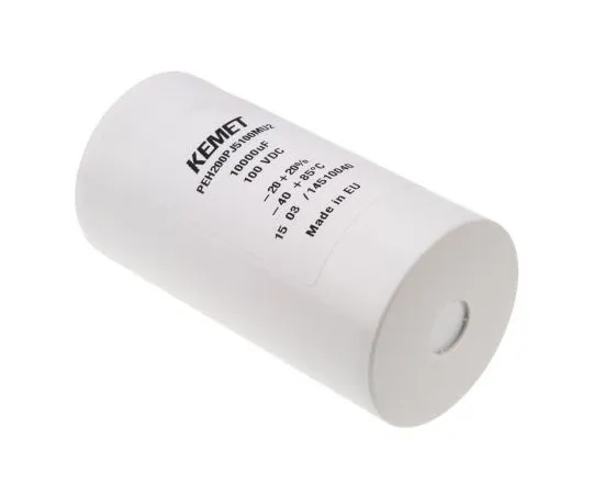 63-7351-61　KEMET 10000μF 100V dc Aluminium Electrolytic Capacitor, Chassis Mount 51.6 x 95.5mm +85°C 51.6mm 95.5mm　PEH200PJ5100MU2