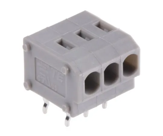 63-6880-70　Substrate Terminal Block 3.81 mm Pitch 1 Row 3 Pole Gray　2834088-2