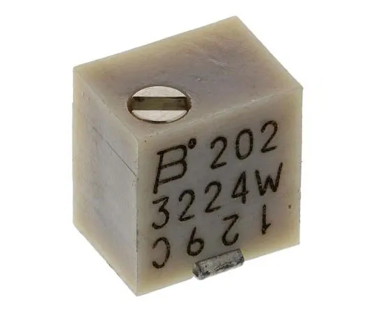 63-7351-26　2kΩ SMD Trimmer Potentiometer 0.25W Top Adjust Bourns 3224 Series　3224W-1-202E