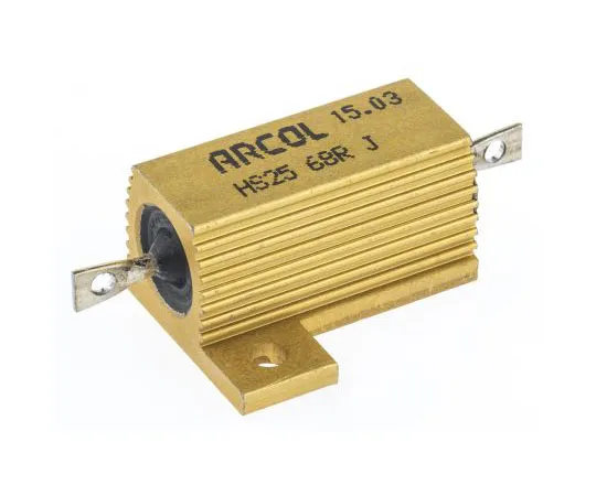 63-7349-45　Arcol HS25 Series Aluminium Ho***d Axial Wire Wound Panel Mount Resistor, 68Ω ±5% 25W　HS25 68R J