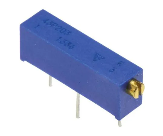 63-7349-70　20kΩ Through Hole Trimmer Potentiometer 0.5W Side Adjust Vishay 43P Series　M43P203KB40