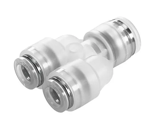 63-6996-79　Festo NPQP Pneumatic Y Tube-to-Tube Adapter, Push In 6 mm x Push In 4 mm x Push In 4 mm　NPQP-Y-Q6-Q4-FD-P10