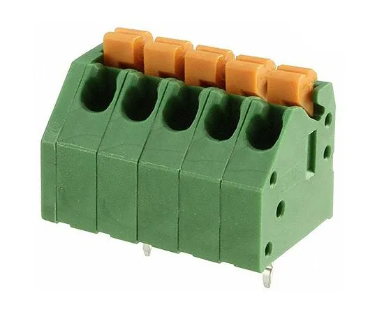 63-6880-90　Substrate Terminal Block 3.5 mm Pitch 1 Row 5 Pole Green　1-2834011-5
