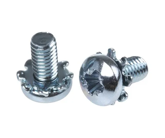 63-6611-63　RS PRO M3 x 6mm Zinc Plated Steel Pan Head Sems Screw, External Tooth Washer　278-641