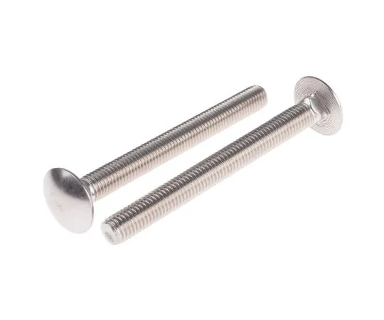 63-6833-74　Plain Stainless Steel Coach Bolt, M10 x 100mm　122-4442
