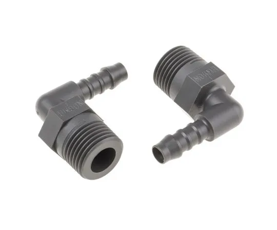 63-6729-41　Elbow Male Hose Coupling 1/2in, 1/2 in BSP Male, Nylon　795-275