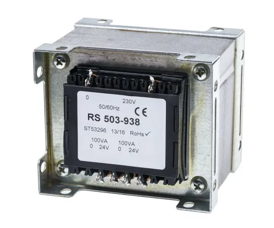 63-6679-78　RS PRO 200VA 2 Output Chassis Mounting Transformer, 24V ac　503-938