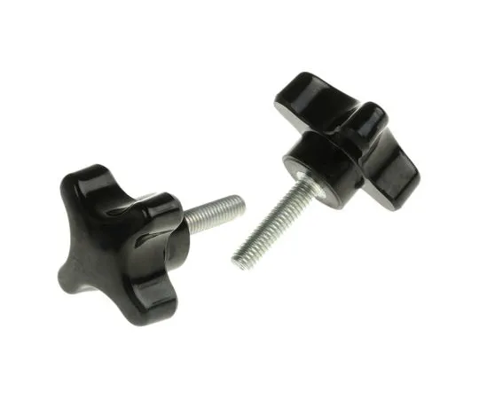 63-6717-29　RS PRO Black 4-Arm Clamping Knob, M6　686-610
