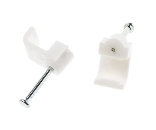 63-6599-71　RS PRO Cable Clip White Nail PE Rectangular Cable Clip　233-578